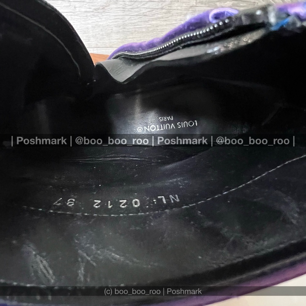SALE!✨Vuitton RUNWAY Open-Toe Boots, Blue, Black, & Silver Hardware, 💯 AUTHENTIC - Picture 12 of 15